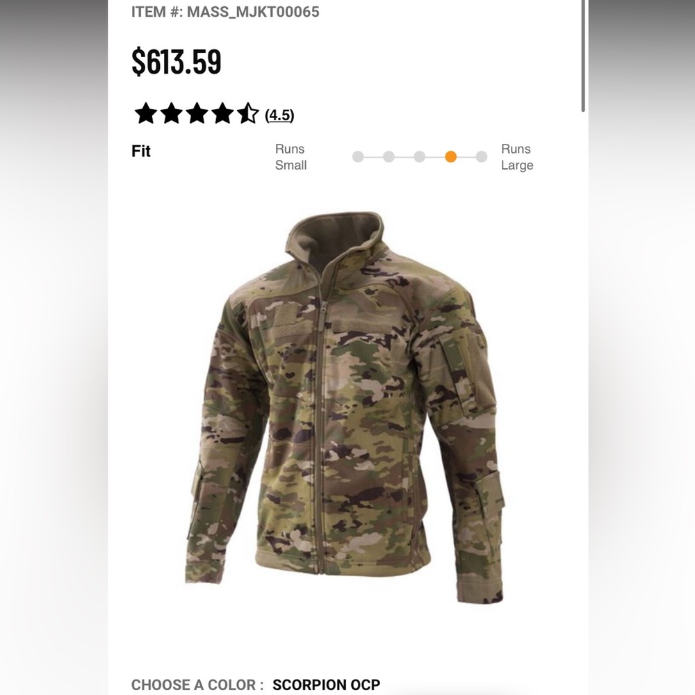 NWT Massif elements OCP IWOL jacket